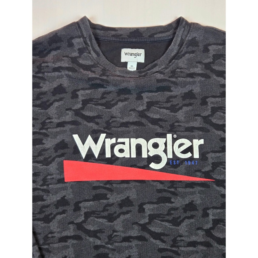 Wrangler Men Camouflage Crewneck‎ Sweatshirt XL Made In Turkiye